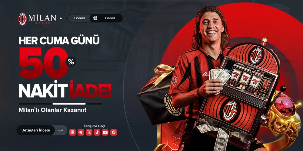 MilanBahis cuma özel %50 nakit iade bonusu